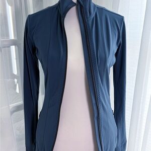Athleta Navy Full-Zip Jacket